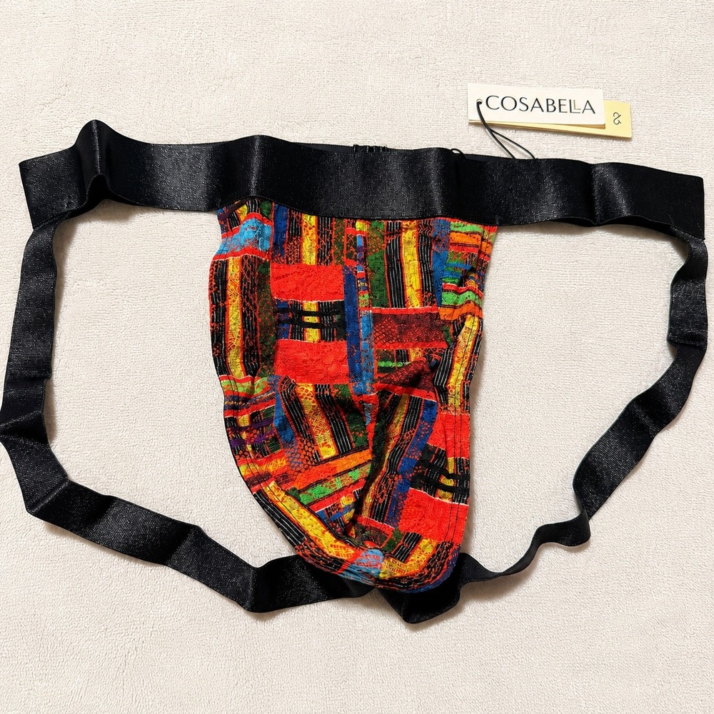 COSABELLA NSN Print Men's Jock Strap Kente Multicolor - Size L / NWT